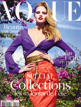 Beautiful Blonde Model Lara Stone Modeling For The Cover Of Vogue Paris Photographed By Mario Sorrenti For Vogue Paris Magazine Editorials February 2011