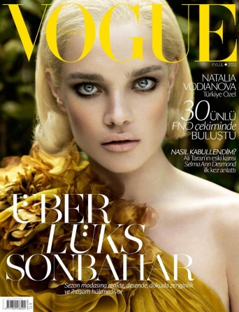Beautiful Blonde Model Natalia Vodianova Modeling For The Cover Of Vogue Turkey Magazine Photographed By Cuneyt Akeroglu For Vogue Turkey Magazine Editorials