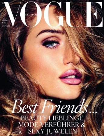 Beautiful Blonde Model Rosie Huntington Whiteley Modeling For The Cover Of Vogue Germany Photographed By Alexi Lubomirski For Vogue Deutsch High Fashion Editorials