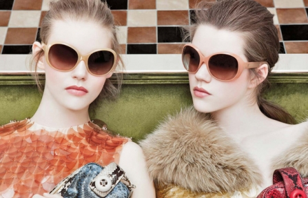 Prada Fashion House Advertising And Ad Campaigns Featuring Beautiful Models And Beautiful Prada Eyewear For Fashion Ads