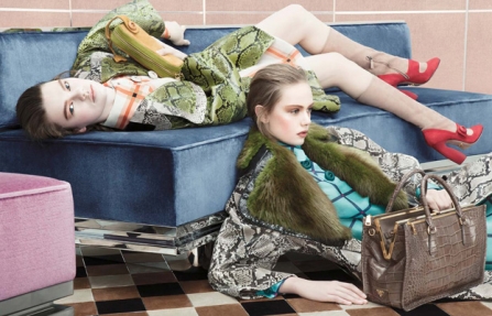 Prada Fashion House Advertising And Ad Campaigns Featuring Beautiful Models And Beautiful Prada Handbags For High Fashion Ads