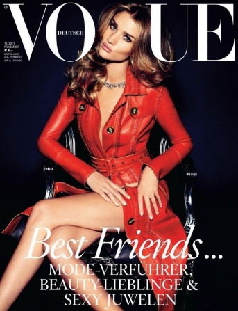 Beautiful British Blonde Model Rosie Huntingtonwhiteley Modeling For The Cover Of Vogue Germany Magazine Photographed By Alexi Lubomirski For The November 2011 Vogue Germany Magazine Editorials