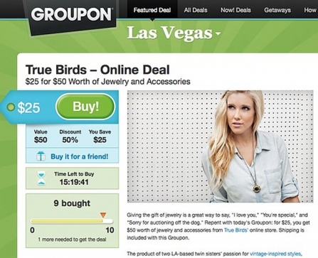 True Birds Jewelry Groupon Online Deals Las Vegas Featuring Beautiful Blonde Zarzar Model Jessica Harbour