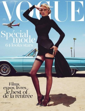 Beautiful Blonde Model Lara Stone Modeling For The Cover Of Vogue Paris Photographed By Inez Van Lamsweerde And Vinoodh Matadin For Vogue Paris Magazine Editorials August 2011